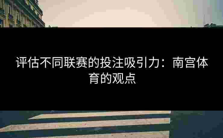 评估不同联赛的投注吸引力：南宫体育的观点