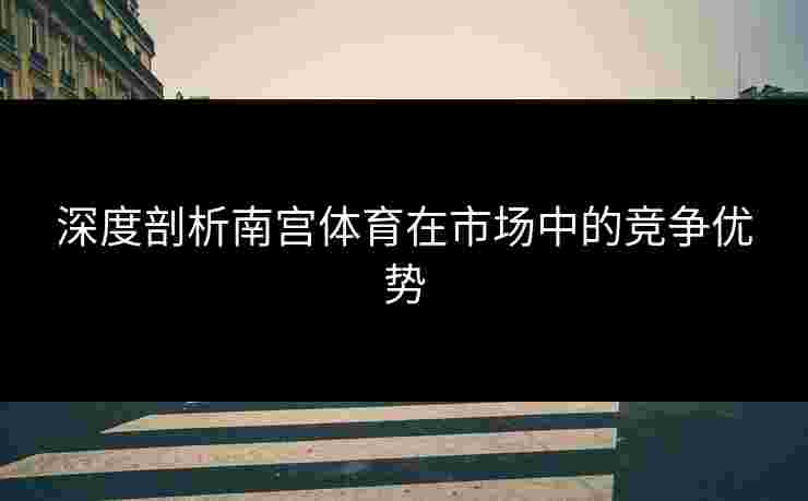 深度剖析南宫体育在市场中的竞争优势